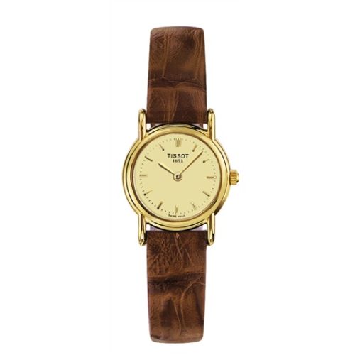 Tissot Carson Quartz 22 Yellow Gold / Champagne / Strap